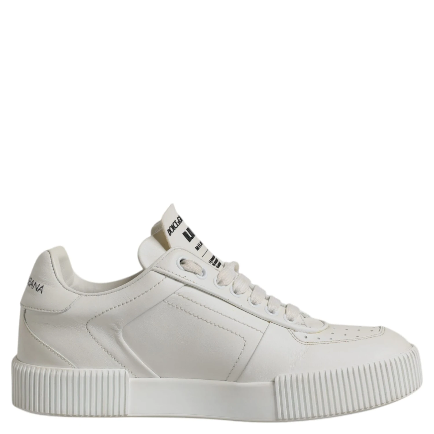 White Miami Leather Low Top Sneakers Shoes