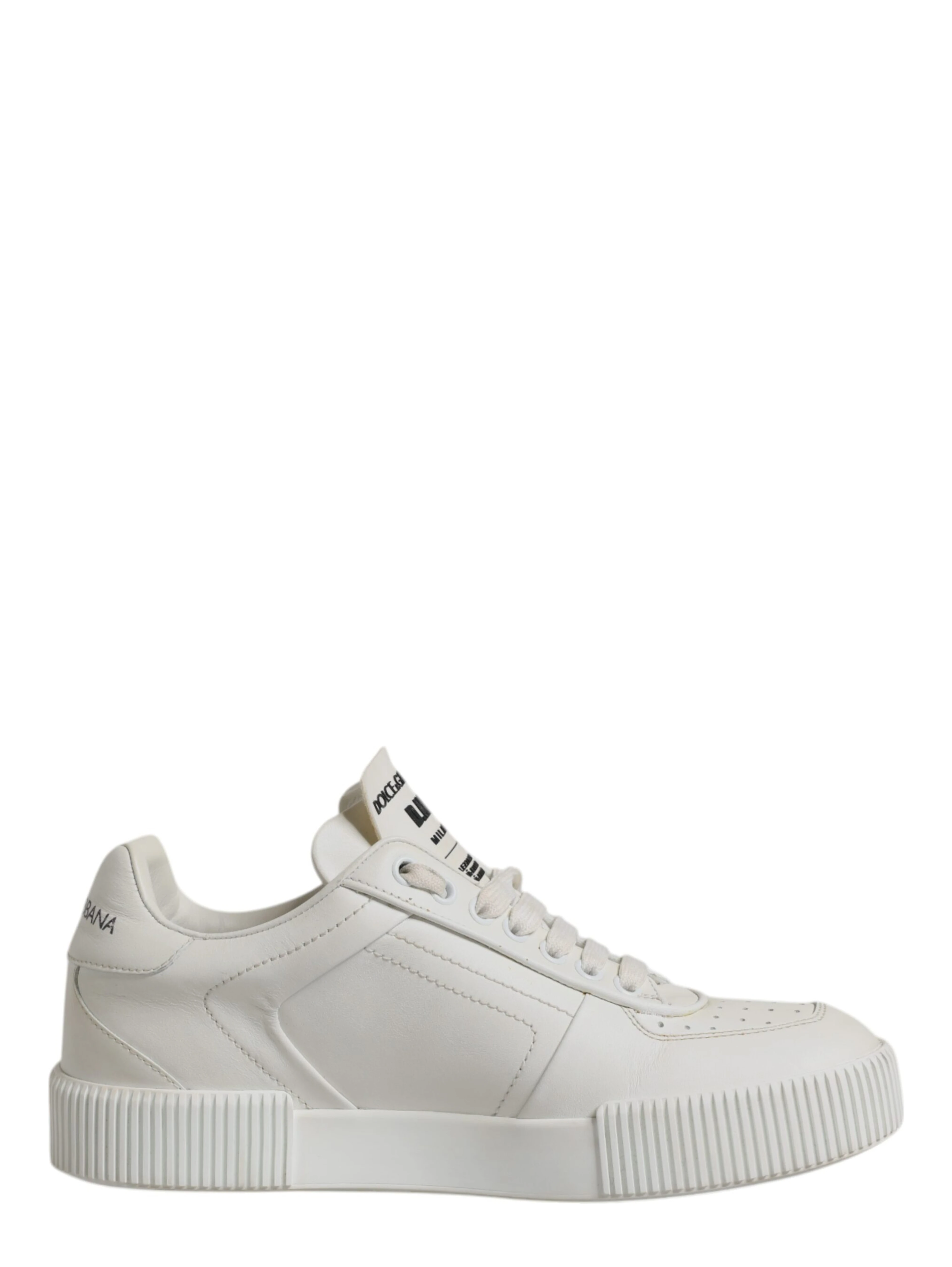 White Miami Leather Low Top Sneakers Shoes
