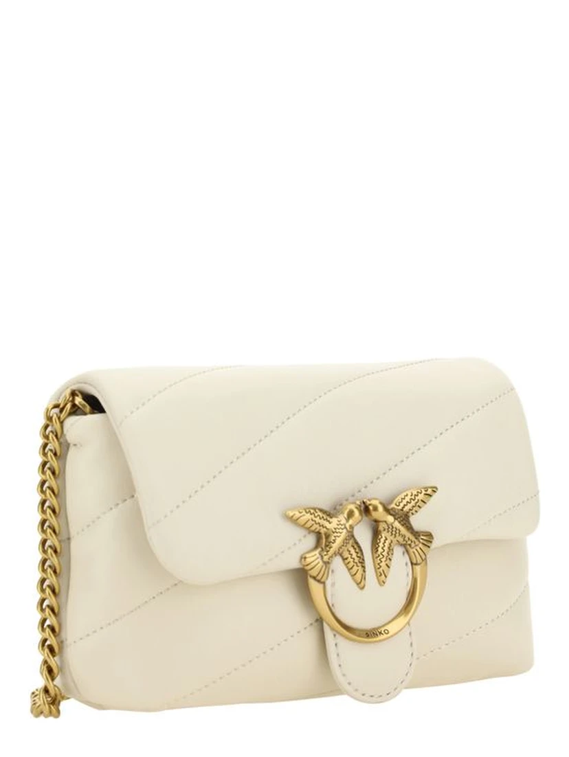 White Calf Leather Bos Taurus Shoulder Bag