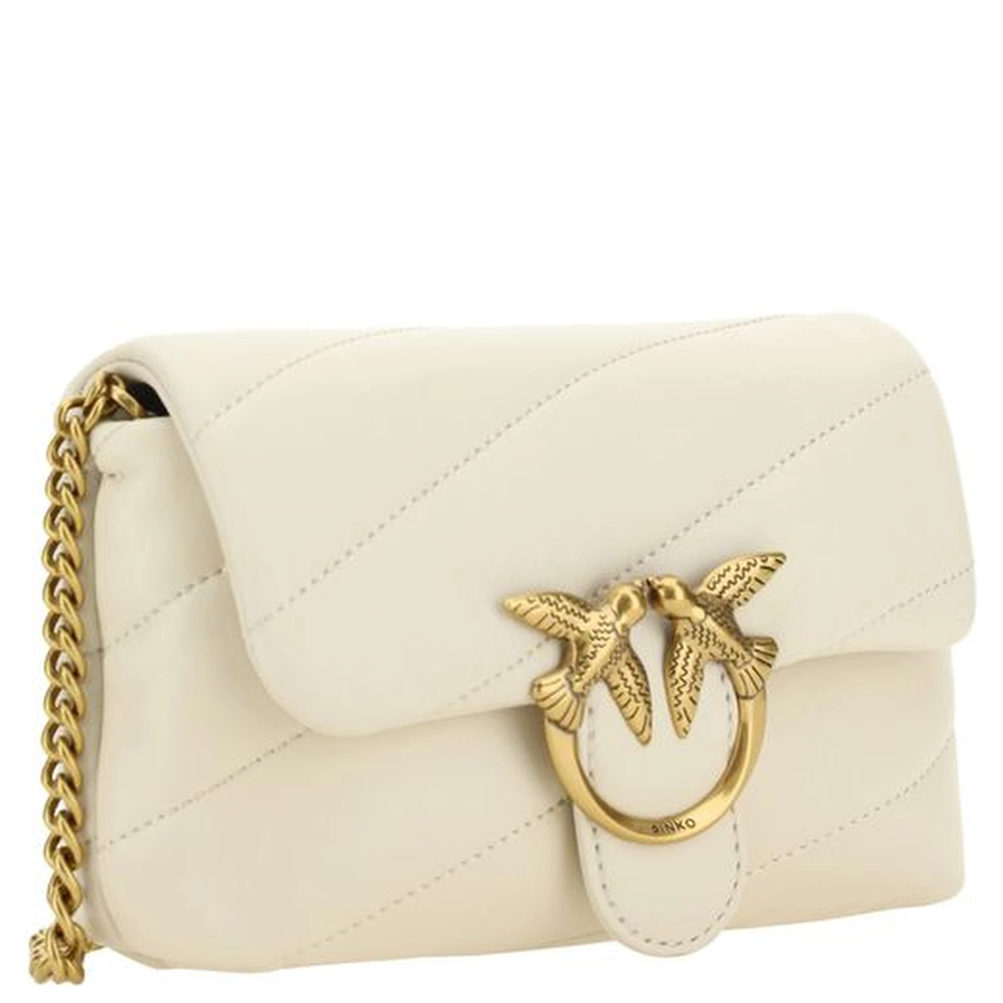 White Calf Leather Bos Taurus Shoulder Bag