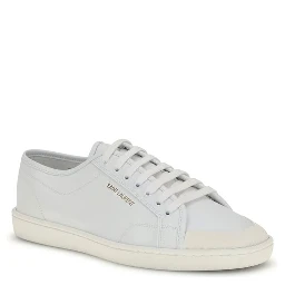 حذاء رياضي منخفض من جلد العجل الأبيض من بوس توروس