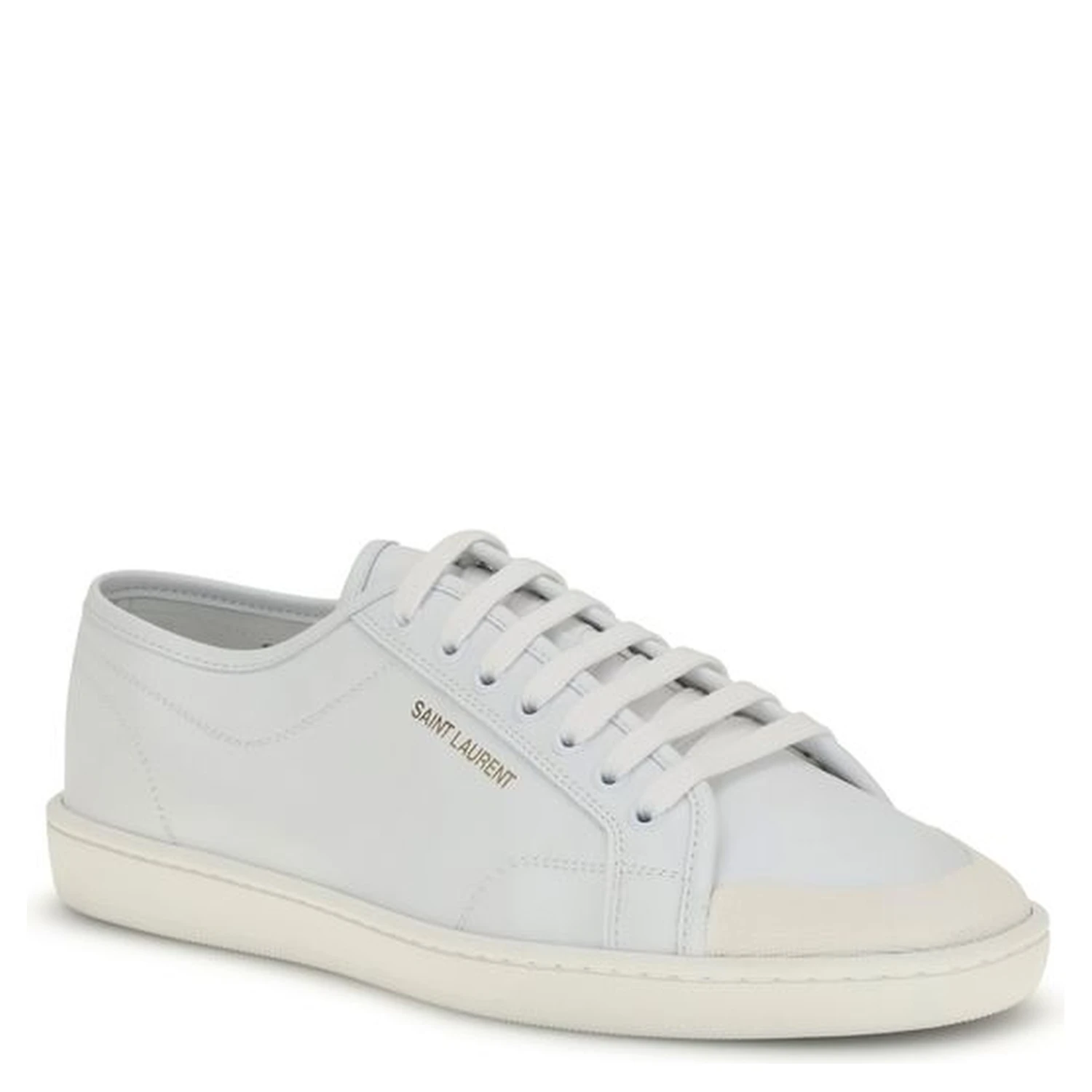 White Calf Leather Bos Taurus Low Top Sneakers
