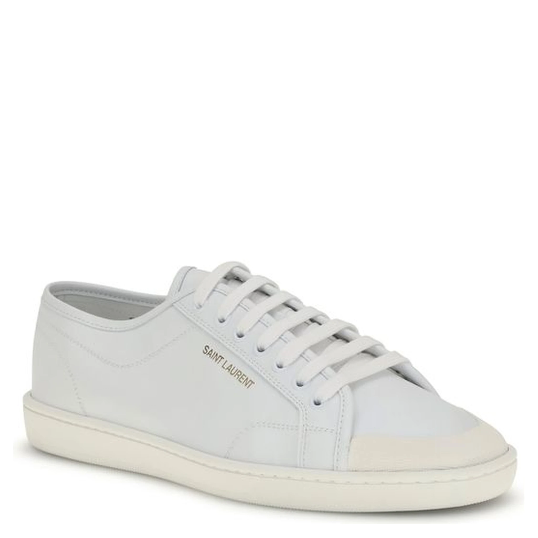 حذاء رياضي منخفض من جلد العجل الأبيض من بوس توروس