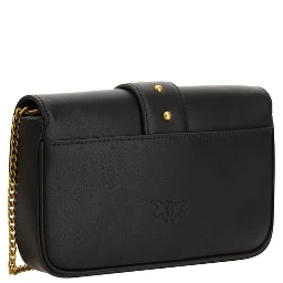 حقيبة كتف بوس توروس من جلد العجل الأسود