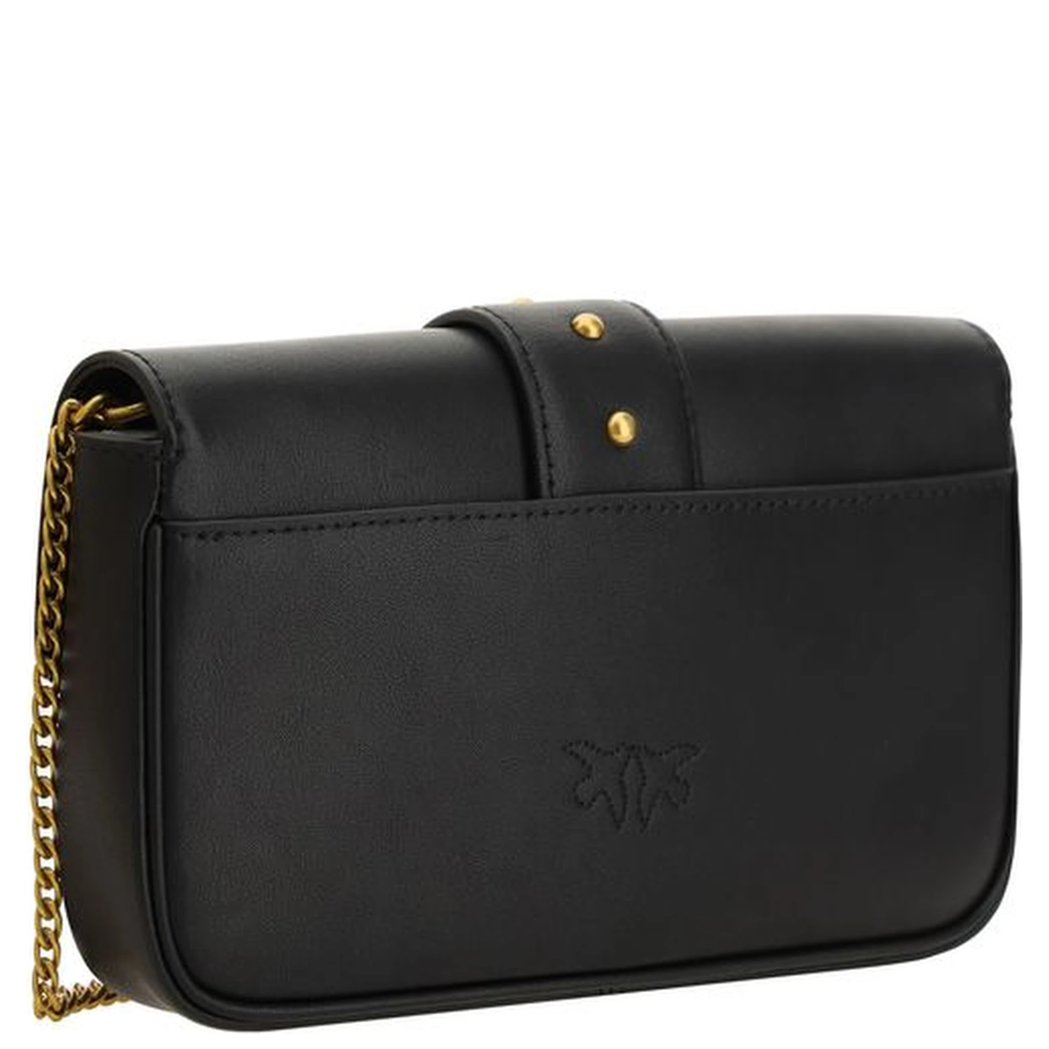 حقيبة كتف بوس توروس من جلد العجل الأسود