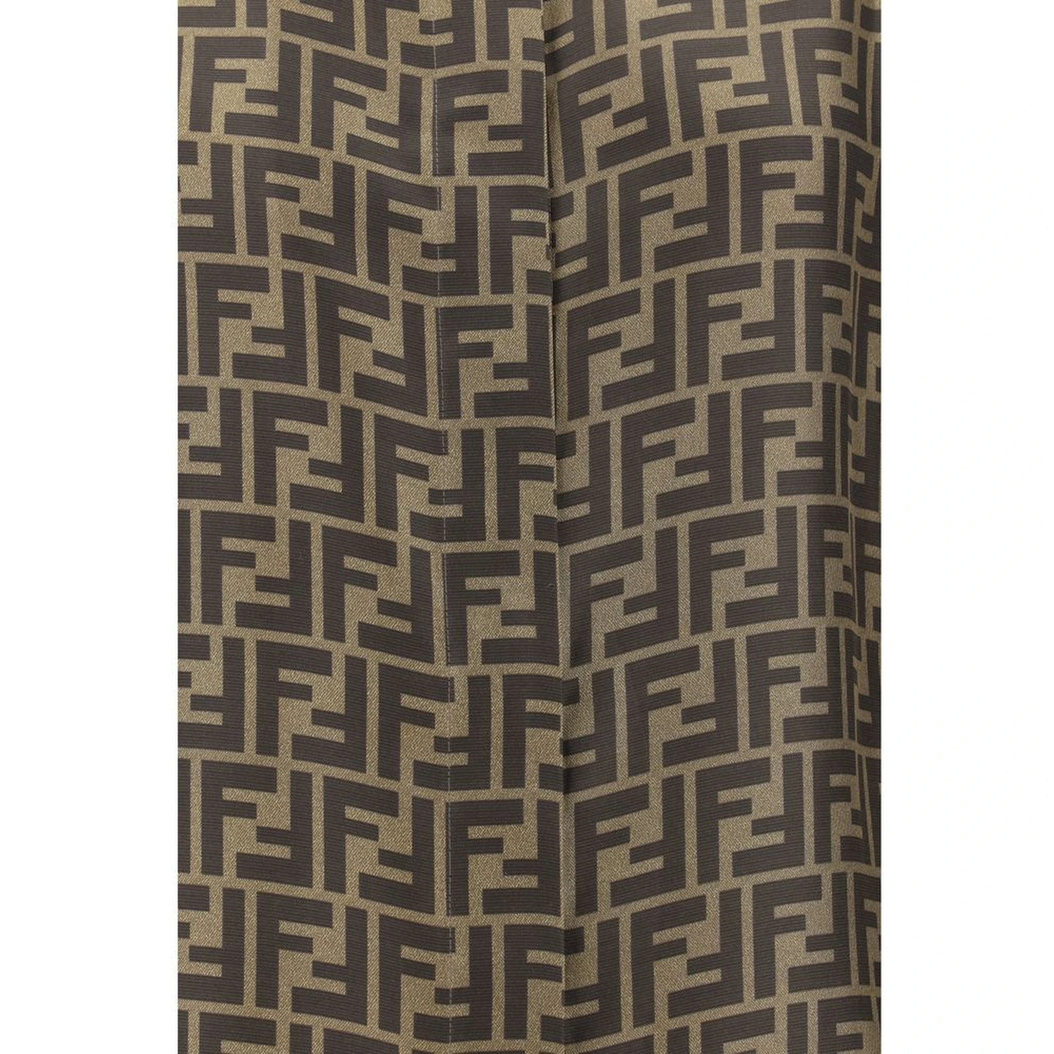 Brown Silk Pattern Shirt
