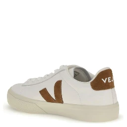 White Leather Low Top Sneakers