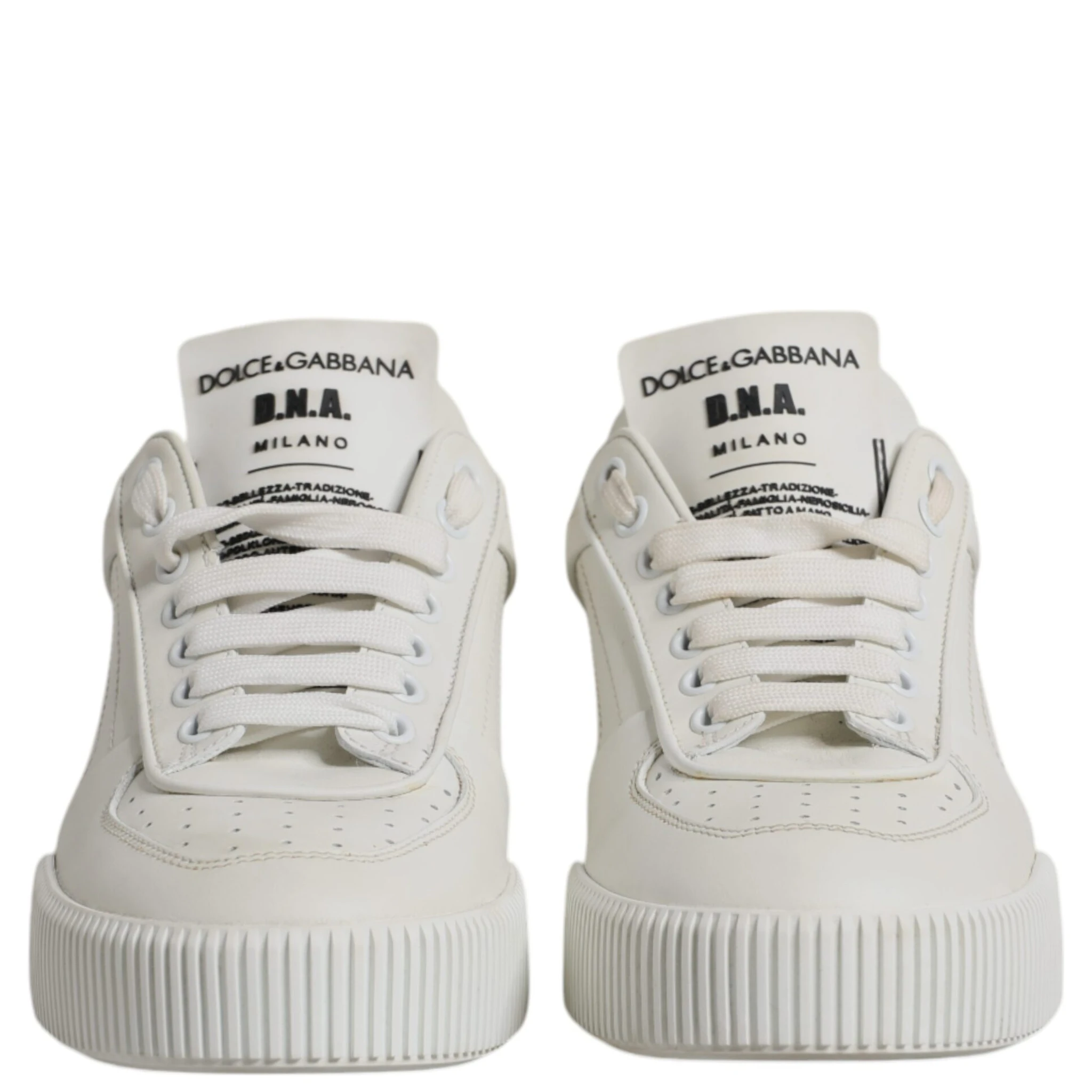 White Miami Leather Low Top Sneakers Shoes