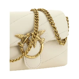 White Calf Leather Bos Taurus Shoulder Bag