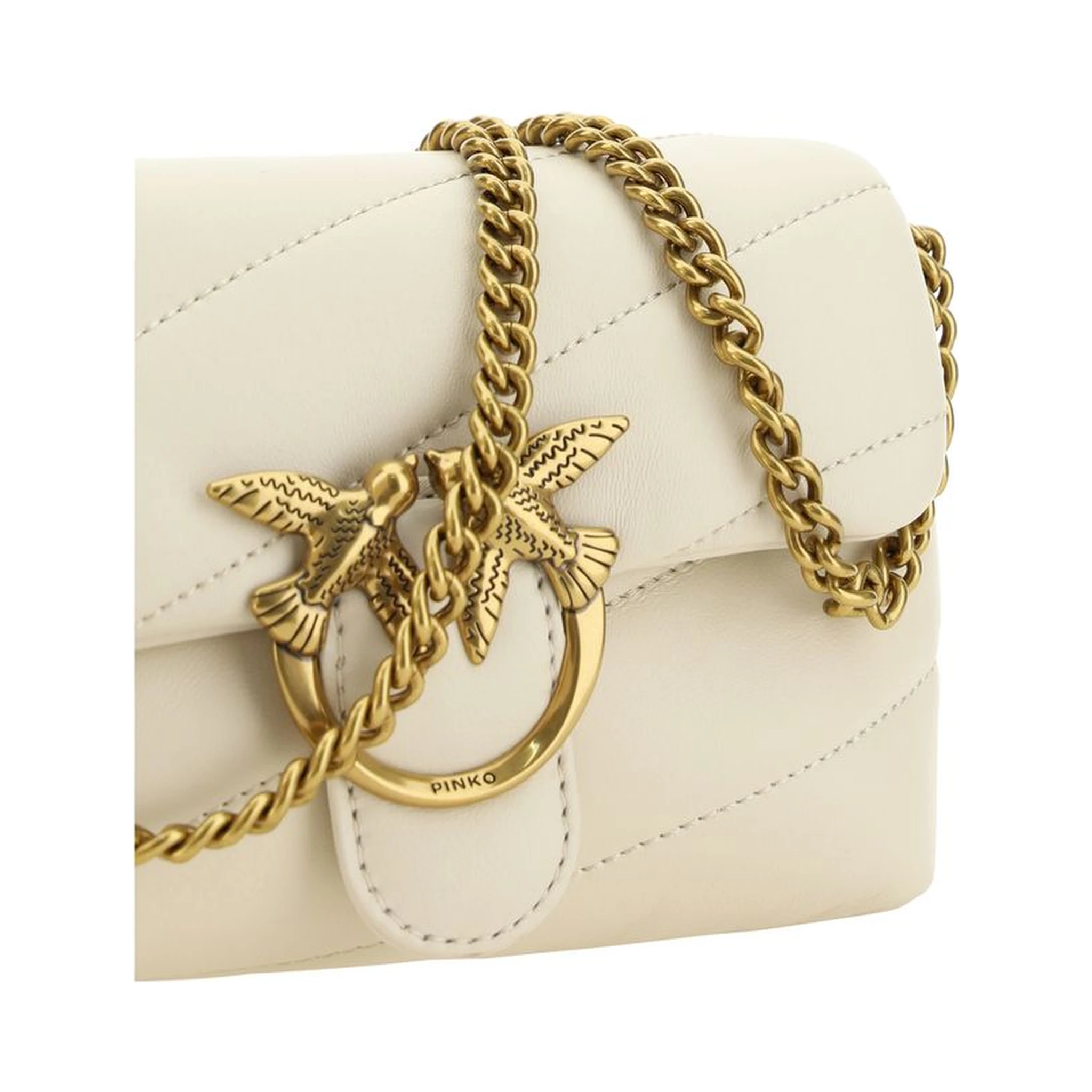 White Calf Leather Bos Taurus Shoulder Bag
