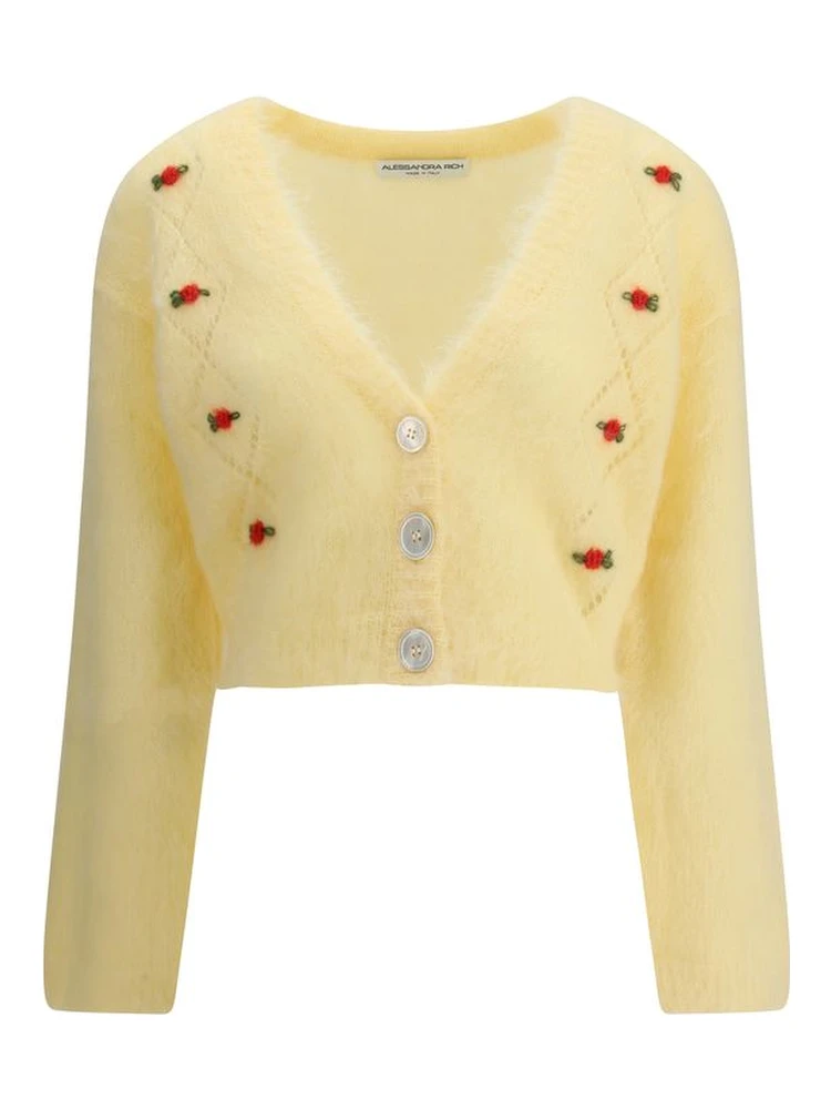 Yellow Mohair Cardigan