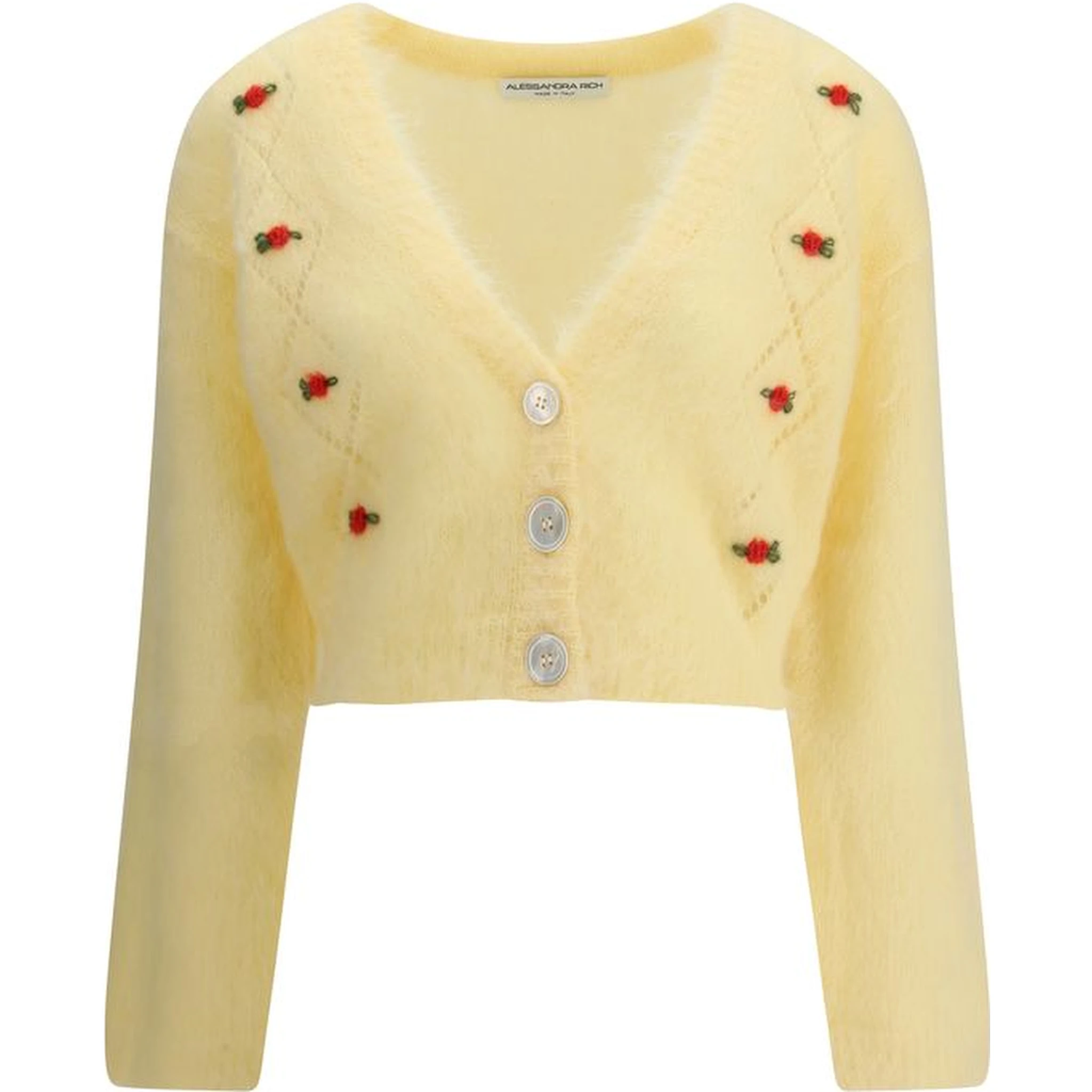 Yellow Mohair Cardigan