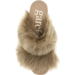 Beige Leather Stiletto Heel Sandals