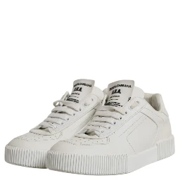 White Miami Leather Low Top Sneakers Shoes