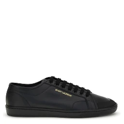 Black Calf Leather Bos Taurus Low Top Sneakers