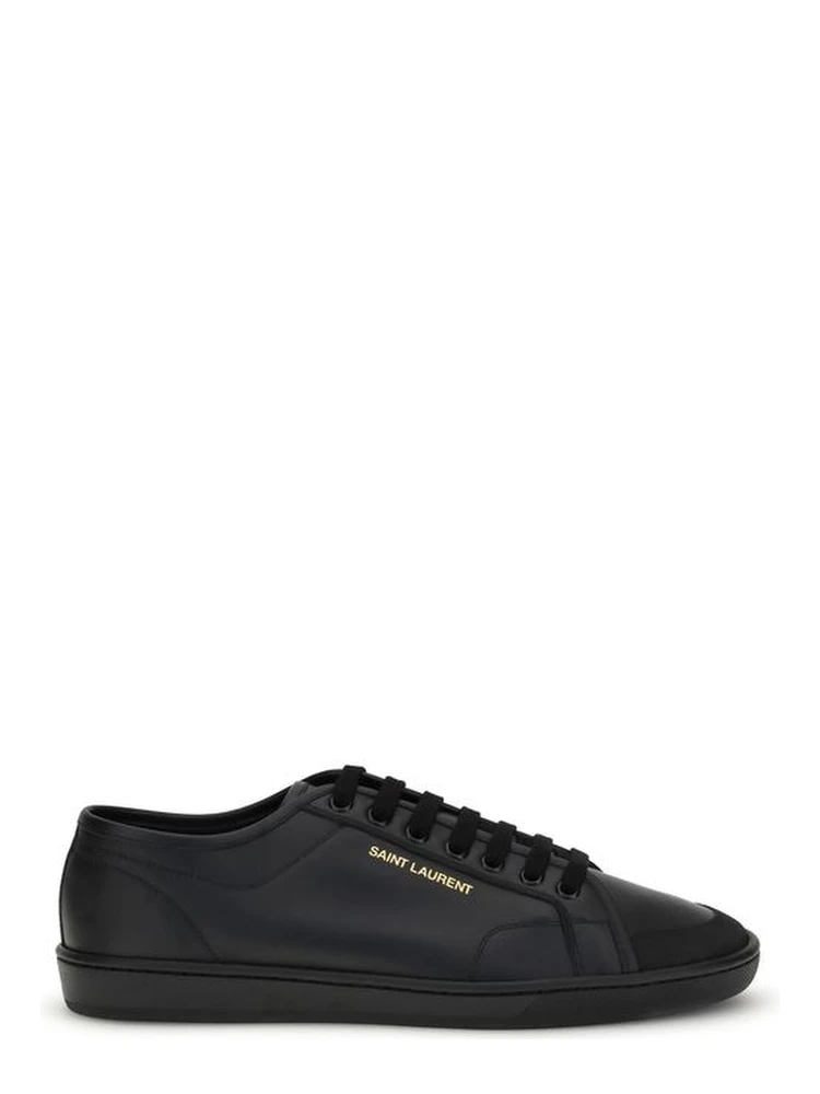 Black Calf Leather Bos Taurus Low Top Sneakers