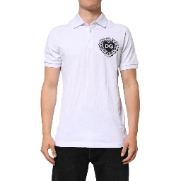 White Cotton DG Heart Logo Embroider T-shirt