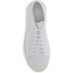 حذاء رياضي منخفض من جلد العجل الأبيض من بوس توروس