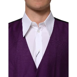 Purple Wool Dress Formal Waistcoat Vest