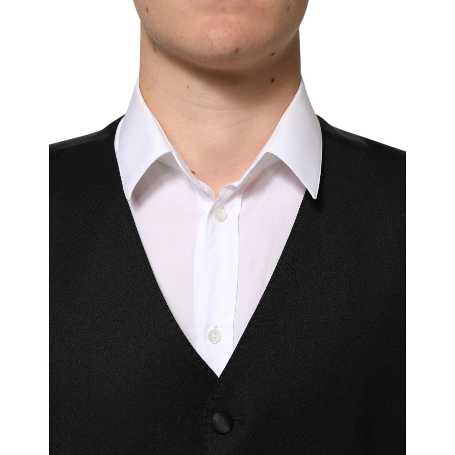 Black Wool Dress Formal Men Waistcoat Vest