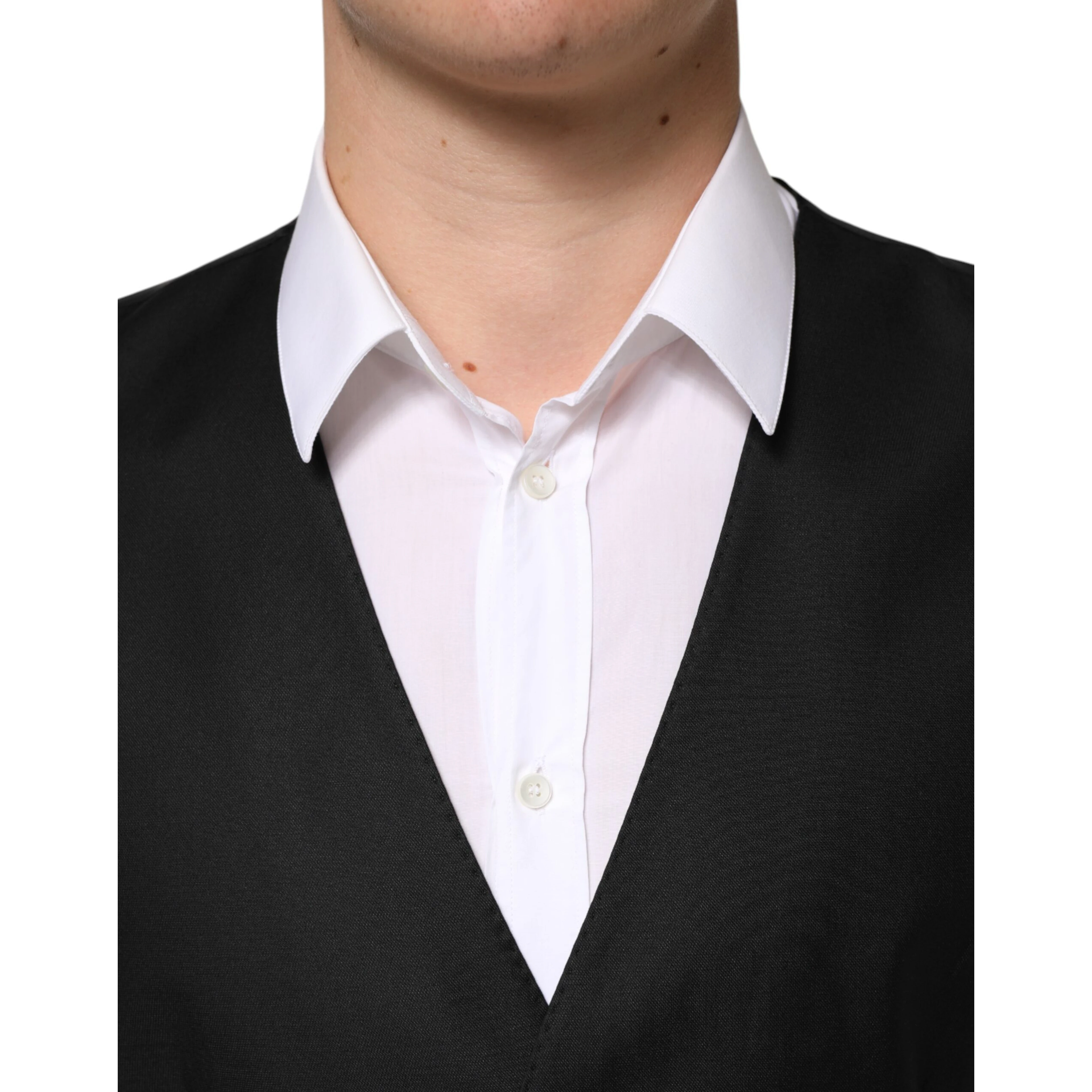 Black Wool Dress Formal Men Waistcoat Vest
