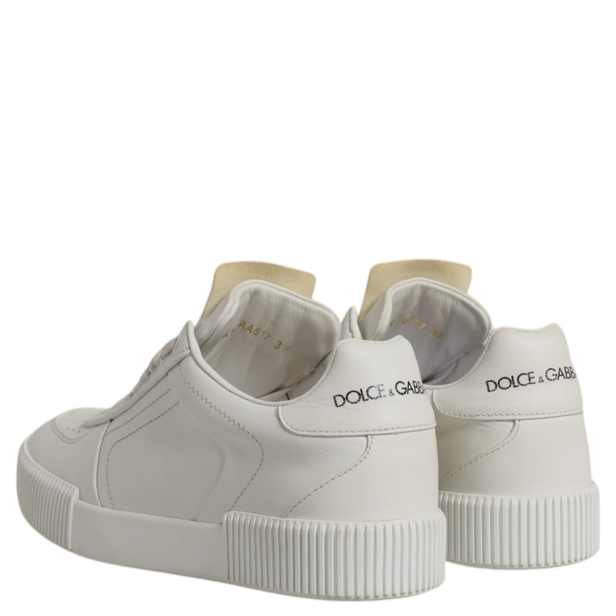 White Miami Leather Low Top Sneakers Shoes