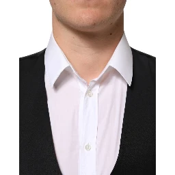 Black Wool Dress Formal Men Waistcoat Vest
