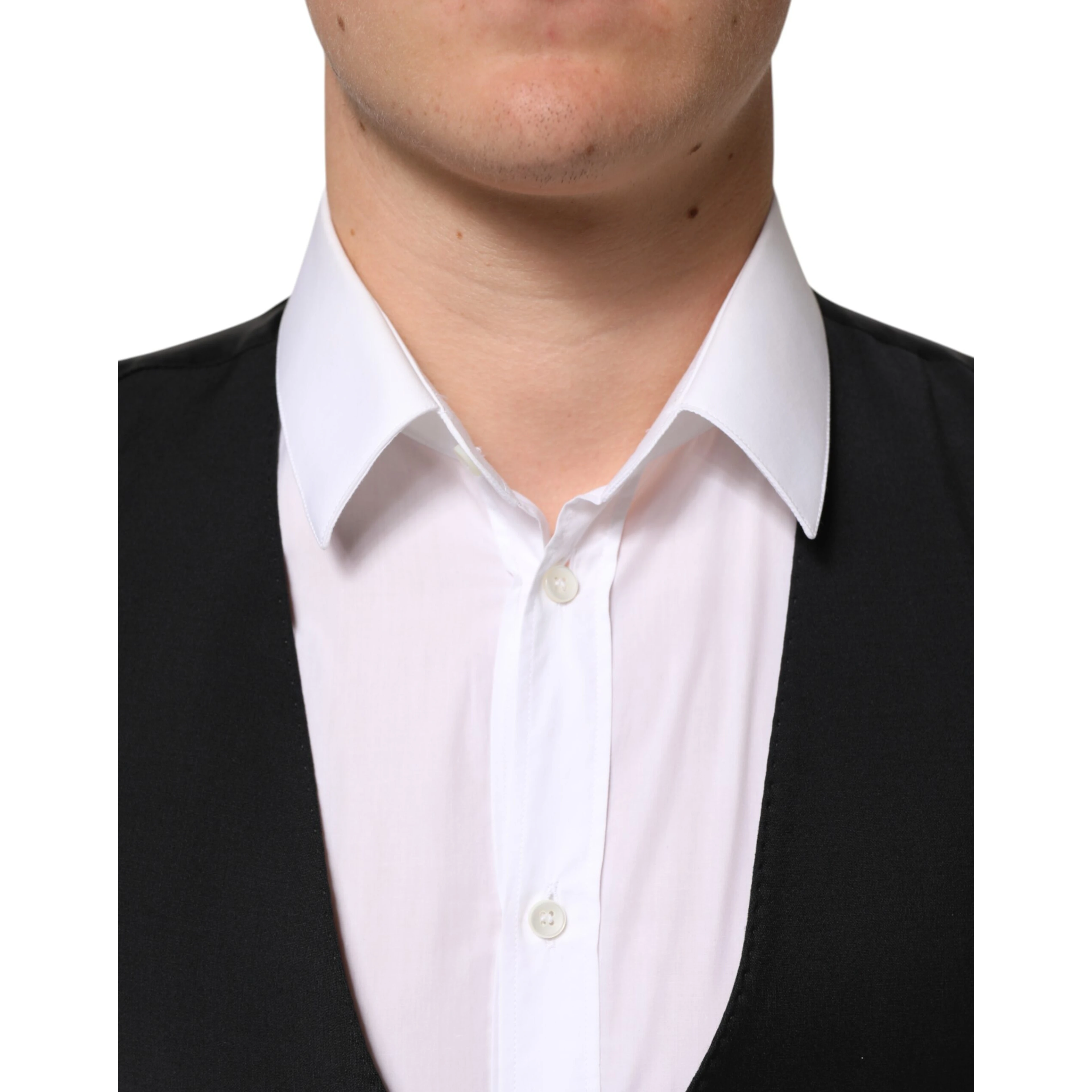 Black Wool Dress Formal Men Waistcoat Vest
