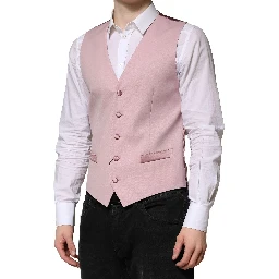 Pink Wool Dress Formal Men Waistcoat Vest