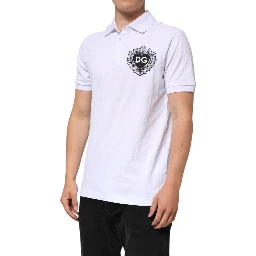 White Cotton DG Heart Logo Embroider T-shirt