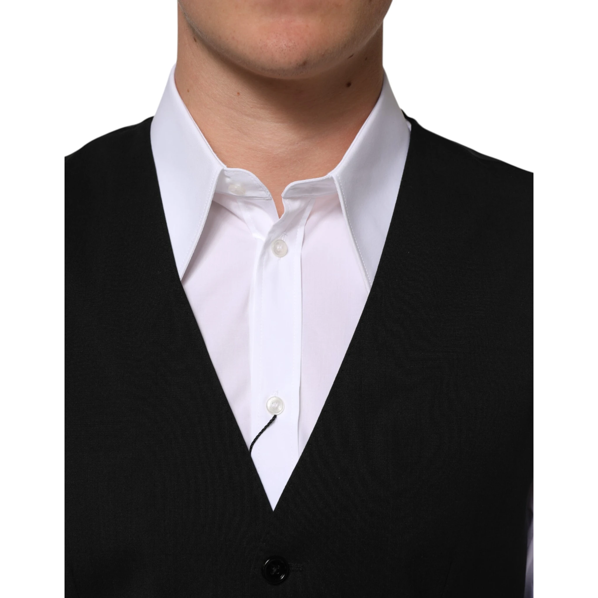 Black Wool Dress Formal Men Waistcoat Vest