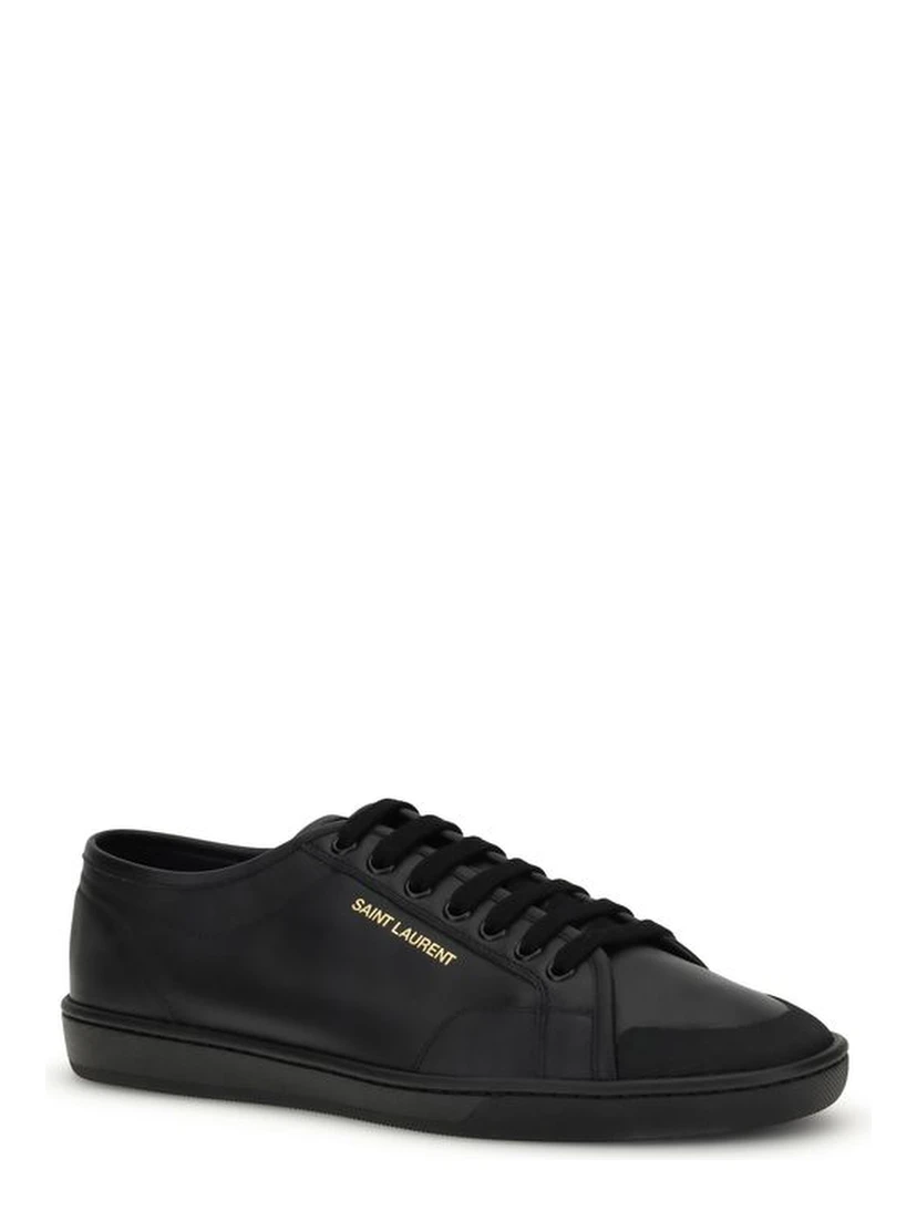 Black Calf Leather Bos Taurus Low Top Sneakers