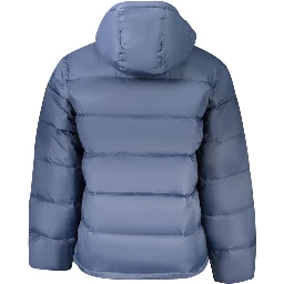 Blue Polyamide Men Jacket