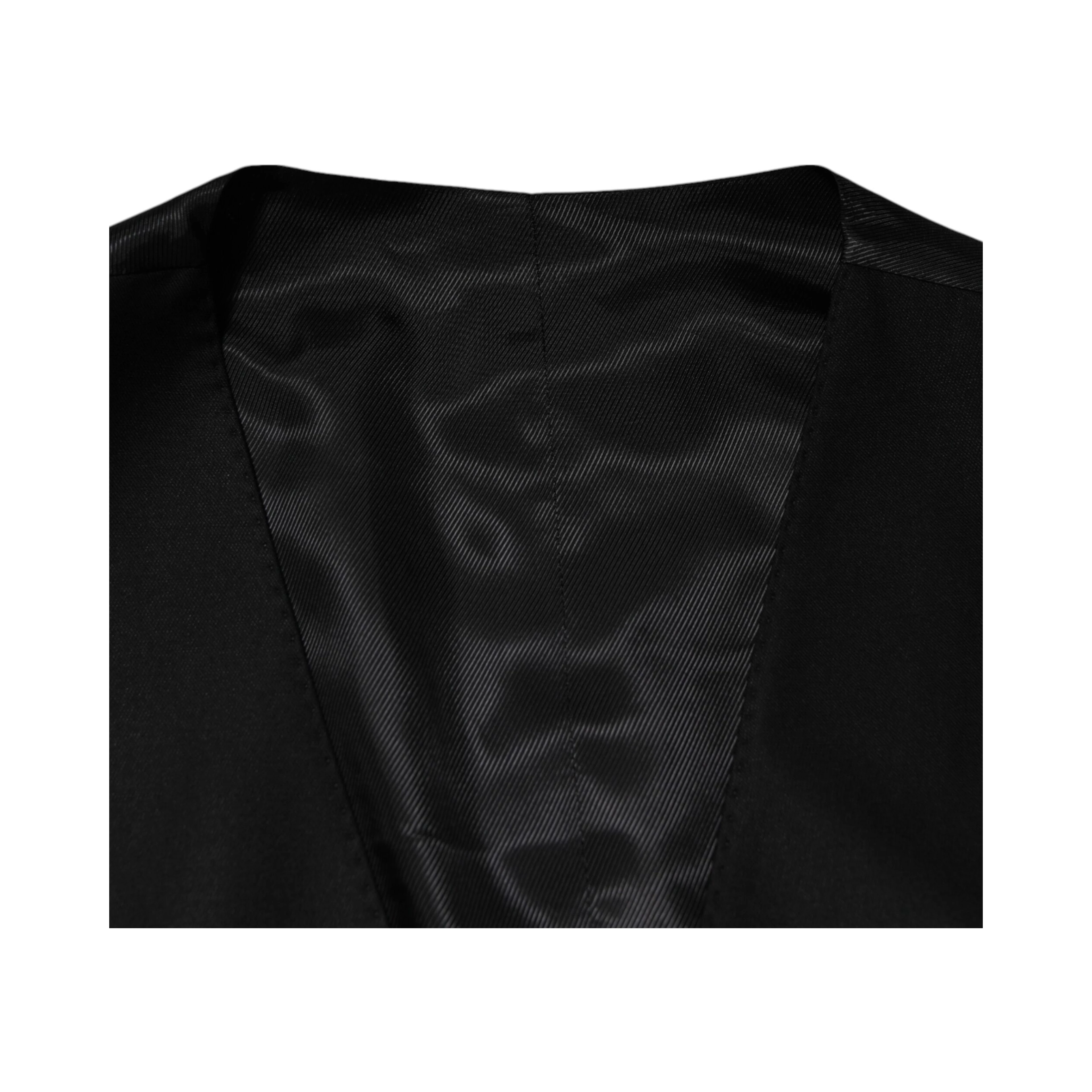 Black Wool Dress Formal Men Waistcoat Vest