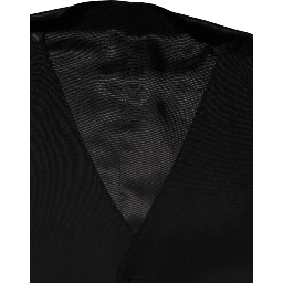Black Wool Dress Formal Men Waistcoat Vest