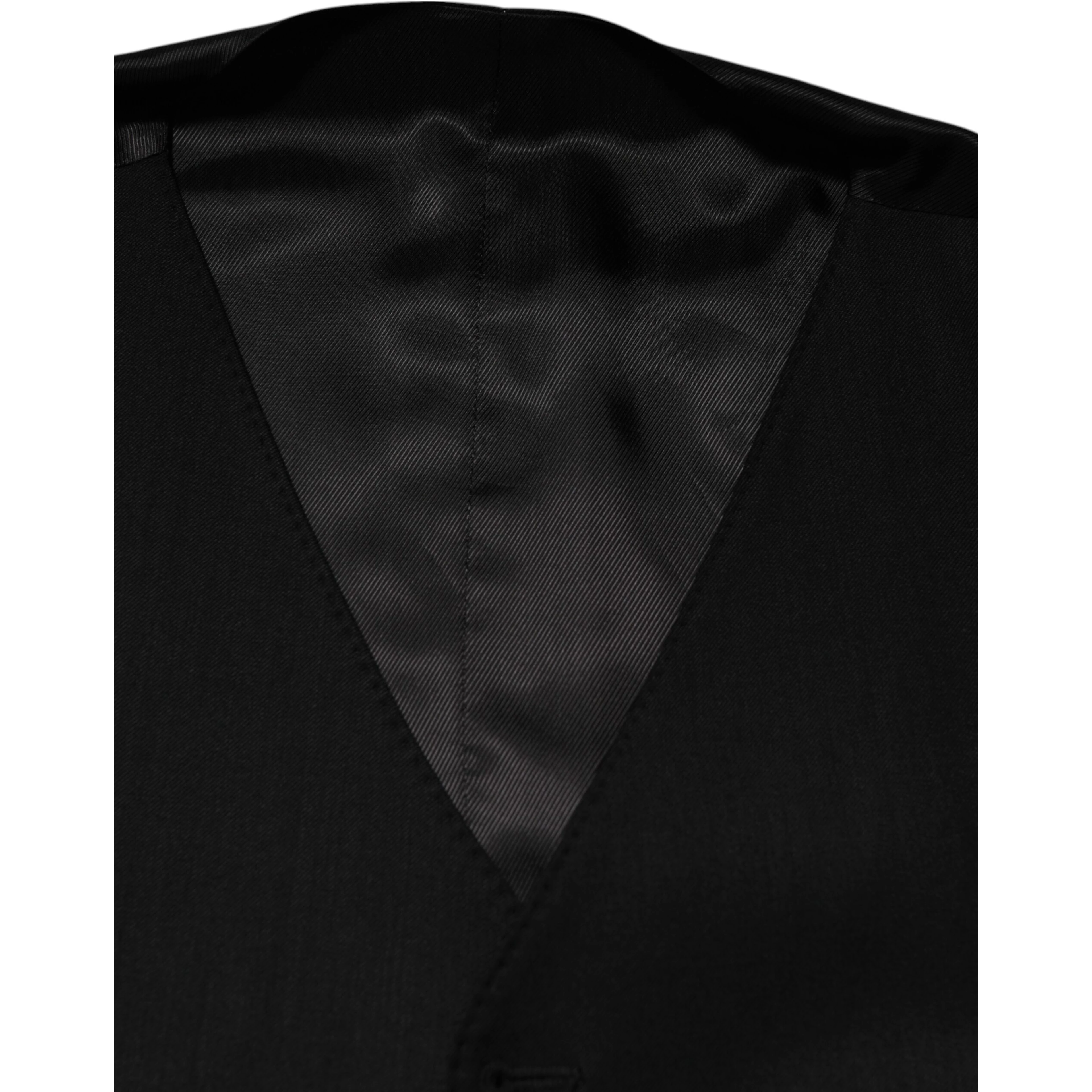Black Wool Dress Formal Men Waistcoat Vest
