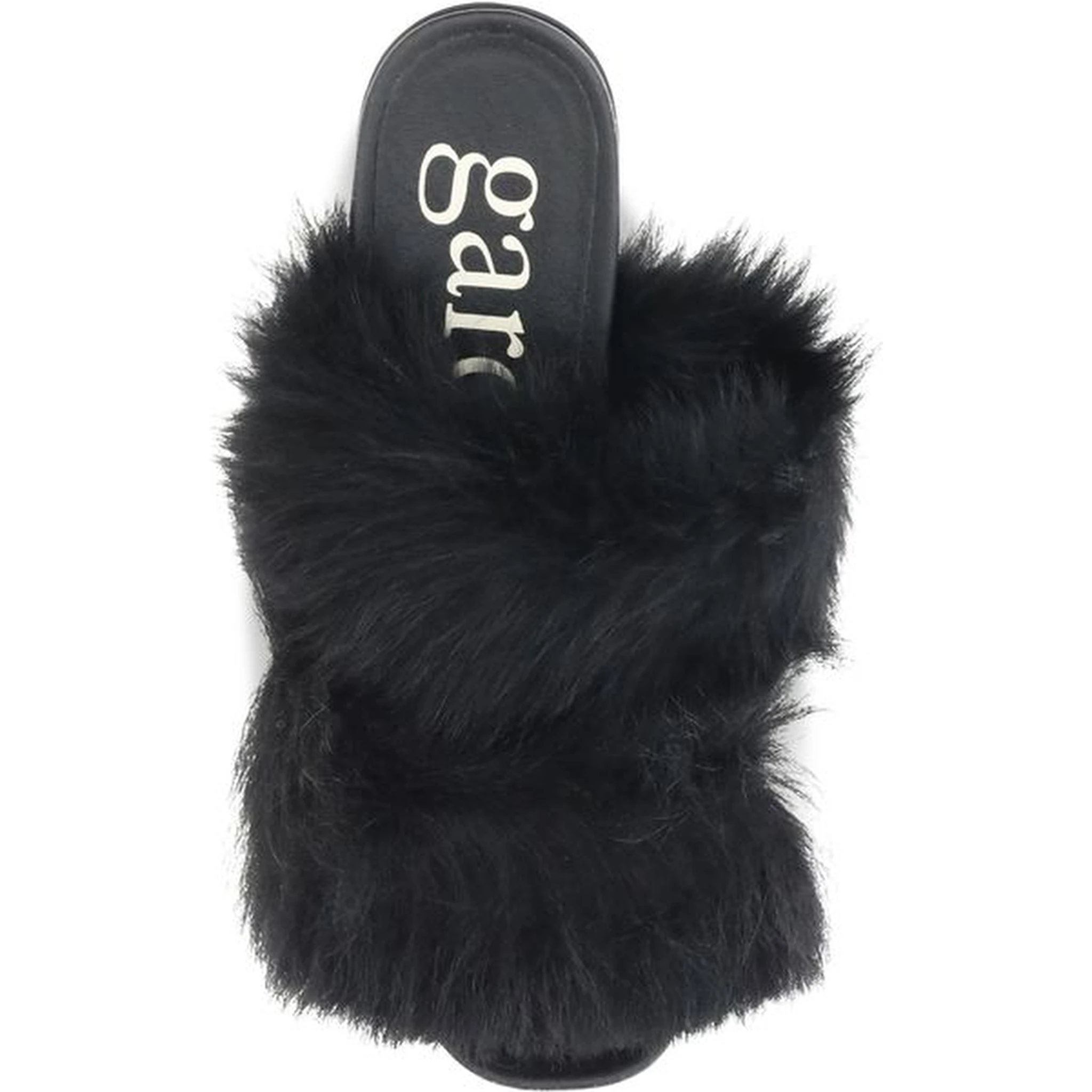 Black Leather Stiletto Heel Sandals