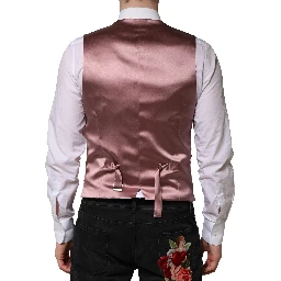 Pink Wool Dress Formal Men Waistcoat Vest