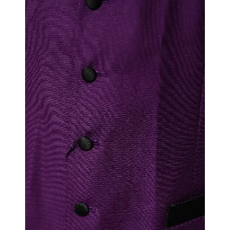 Purple Wool Dress Formal Waistcoat Vest