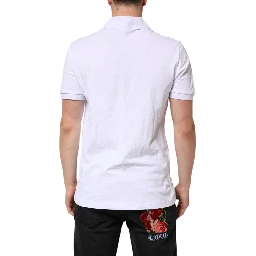 White Cotton DG Heart Logo Embroider T-shirt