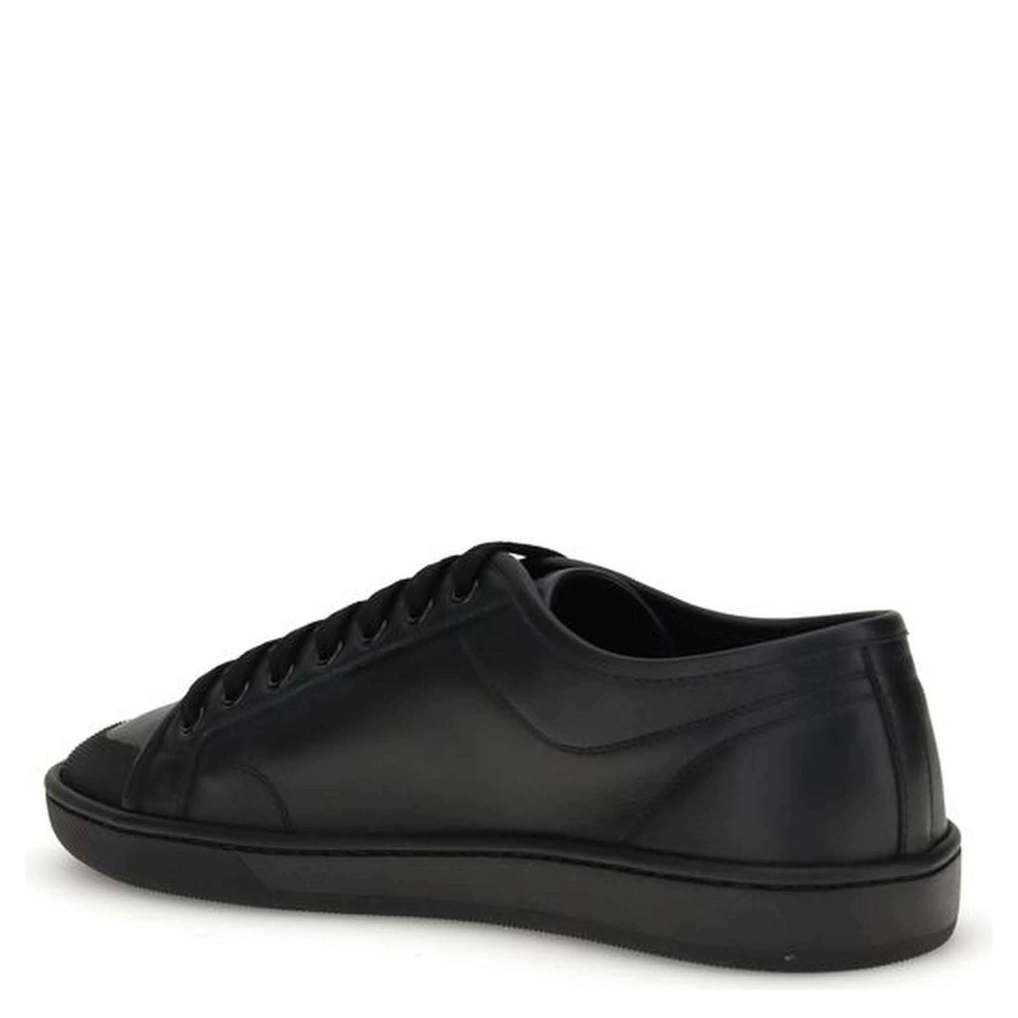 Black Calf Leather Bos Taurus Low Top Sneakers