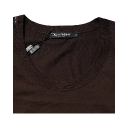 Brown Cotton Sleeveless Underwear Men Tank Top