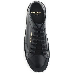 Black Calf Leather Bos Taurus Low Top Sneakers