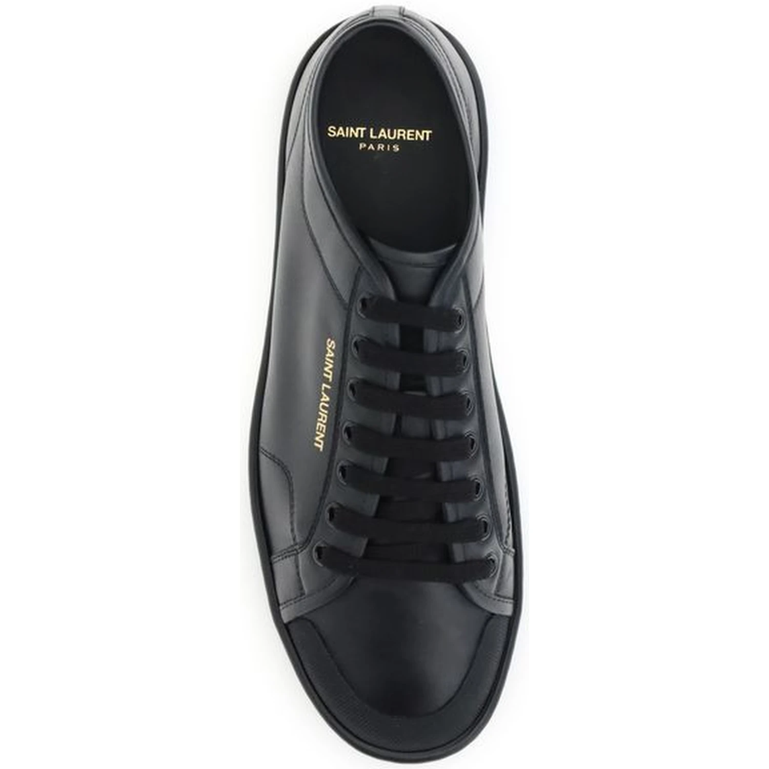 Black Calf Leather Bos Taurus Low Top Sneakers