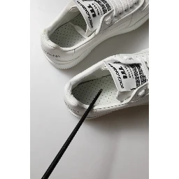 White Miami Leather Low Top Sneakers Shoes