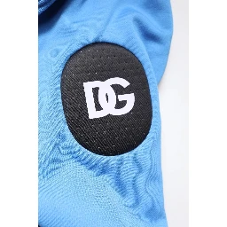 Blue Cotton Hooded Men Sportswear One Size Vest