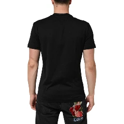 Black Cotton Embroidered DG Logo Pocket T-shirt