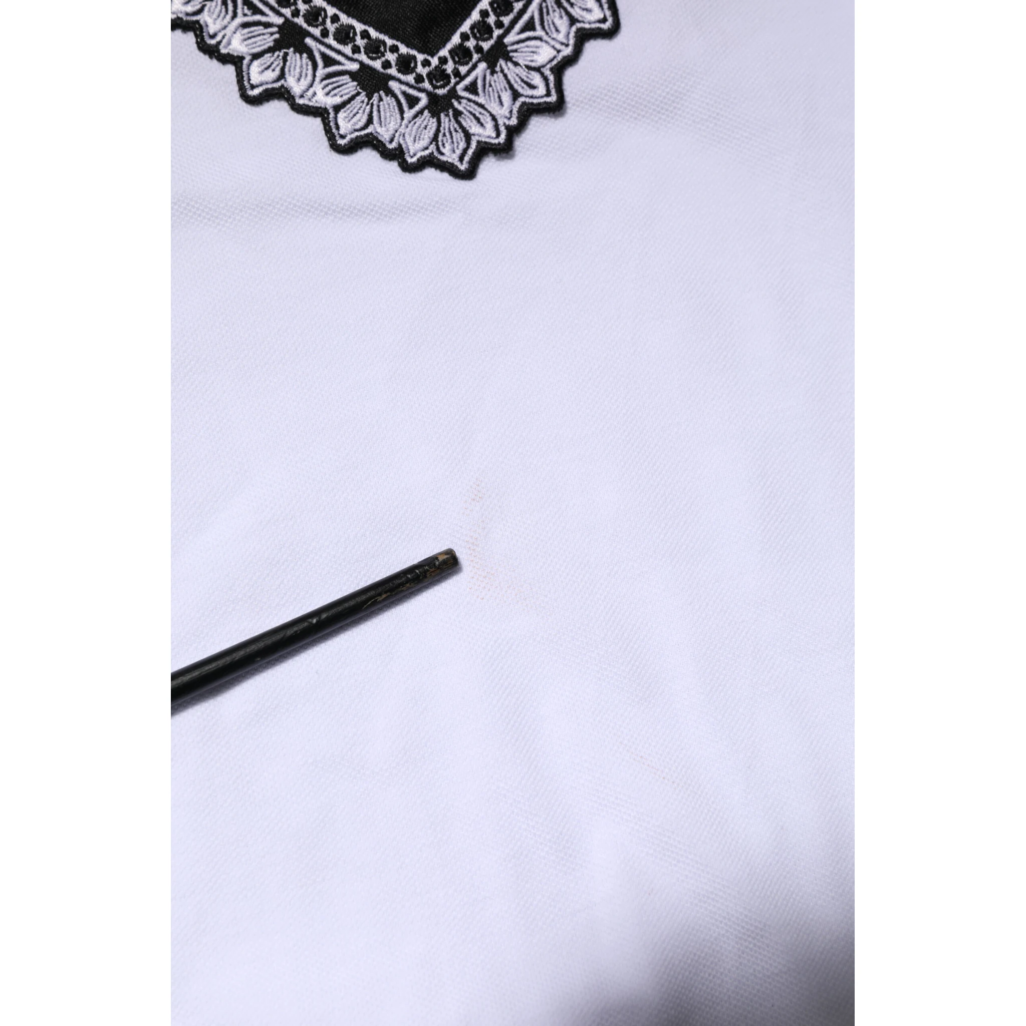 White Cotton DG Heart Logo Embroider T-shirt