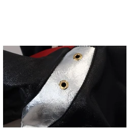 Black Leather Hooded Blouson Jacket