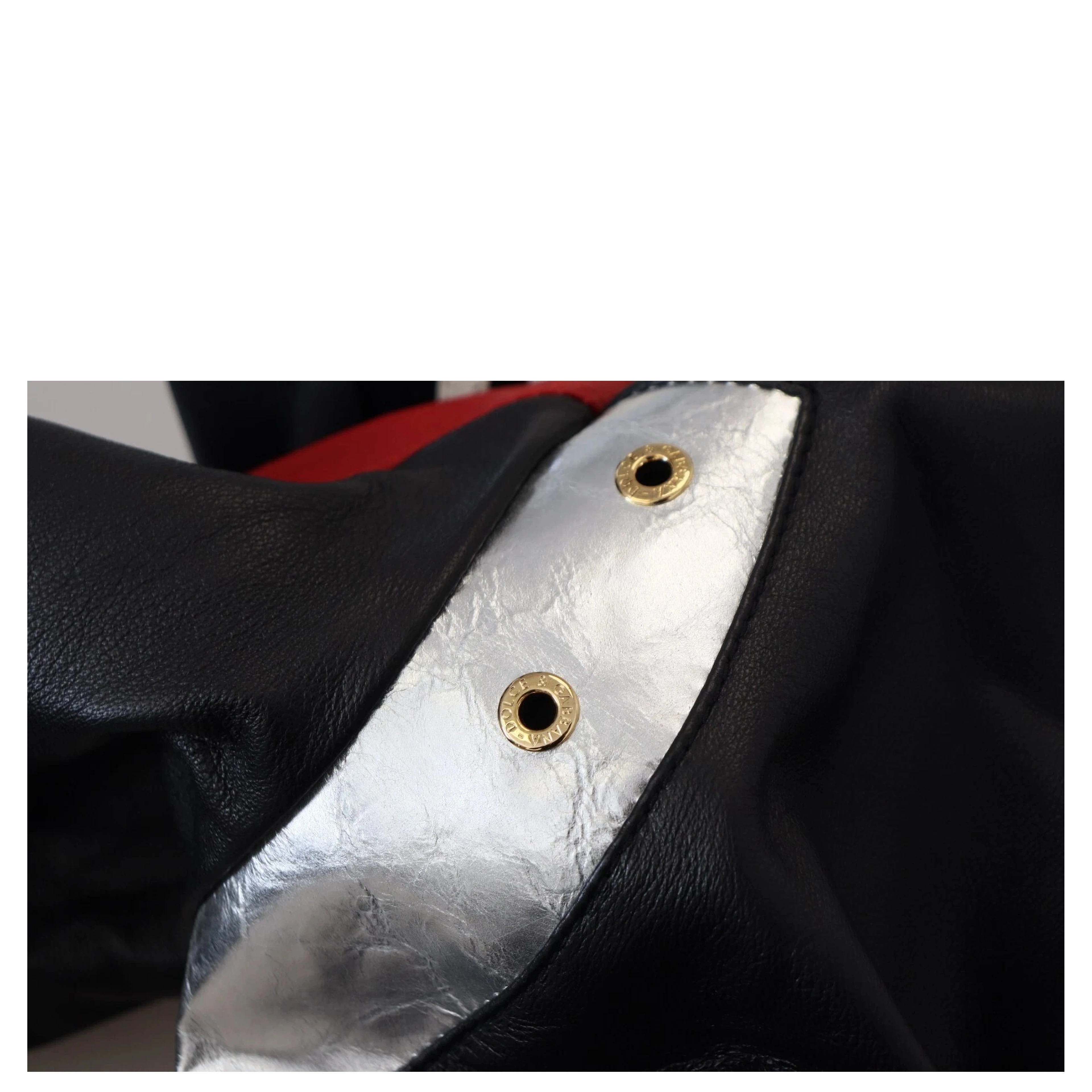 Black Leather Hooded Blouson Jacket